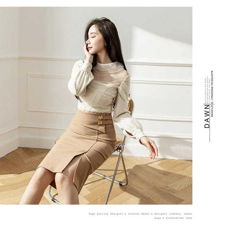 S-5XL Elastic Bodycon Office Skirts Women 2025 Fashion High Waist Black Pencil Skirt Elegant Korean Style Sexy Red Midi Skirt
