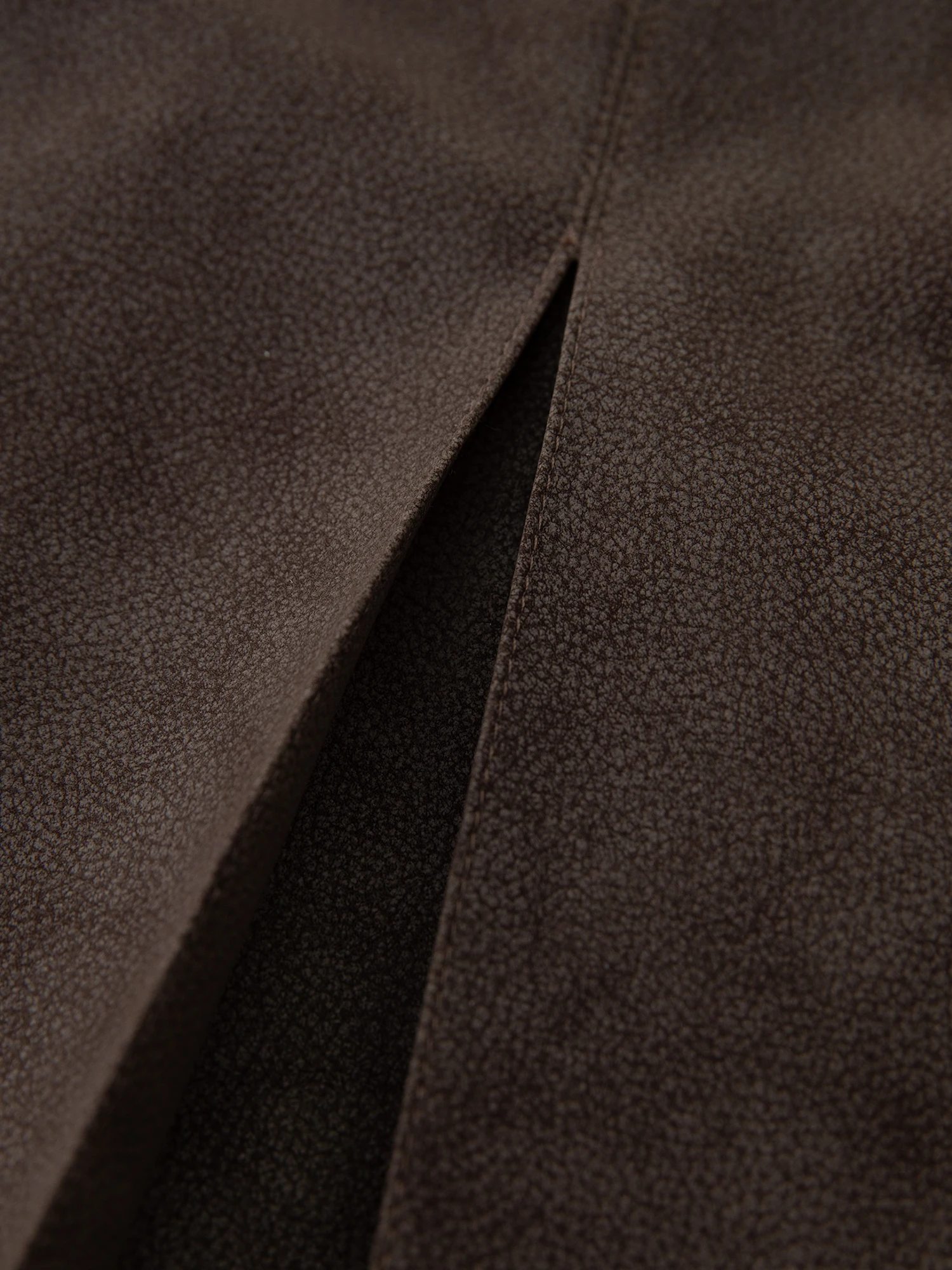 ZIQIAO 2025 Autumn Winter Women Retro Brown PU Leather Box Pleated Skirt - High Waist Midi Length A-Line Skirt for Casual