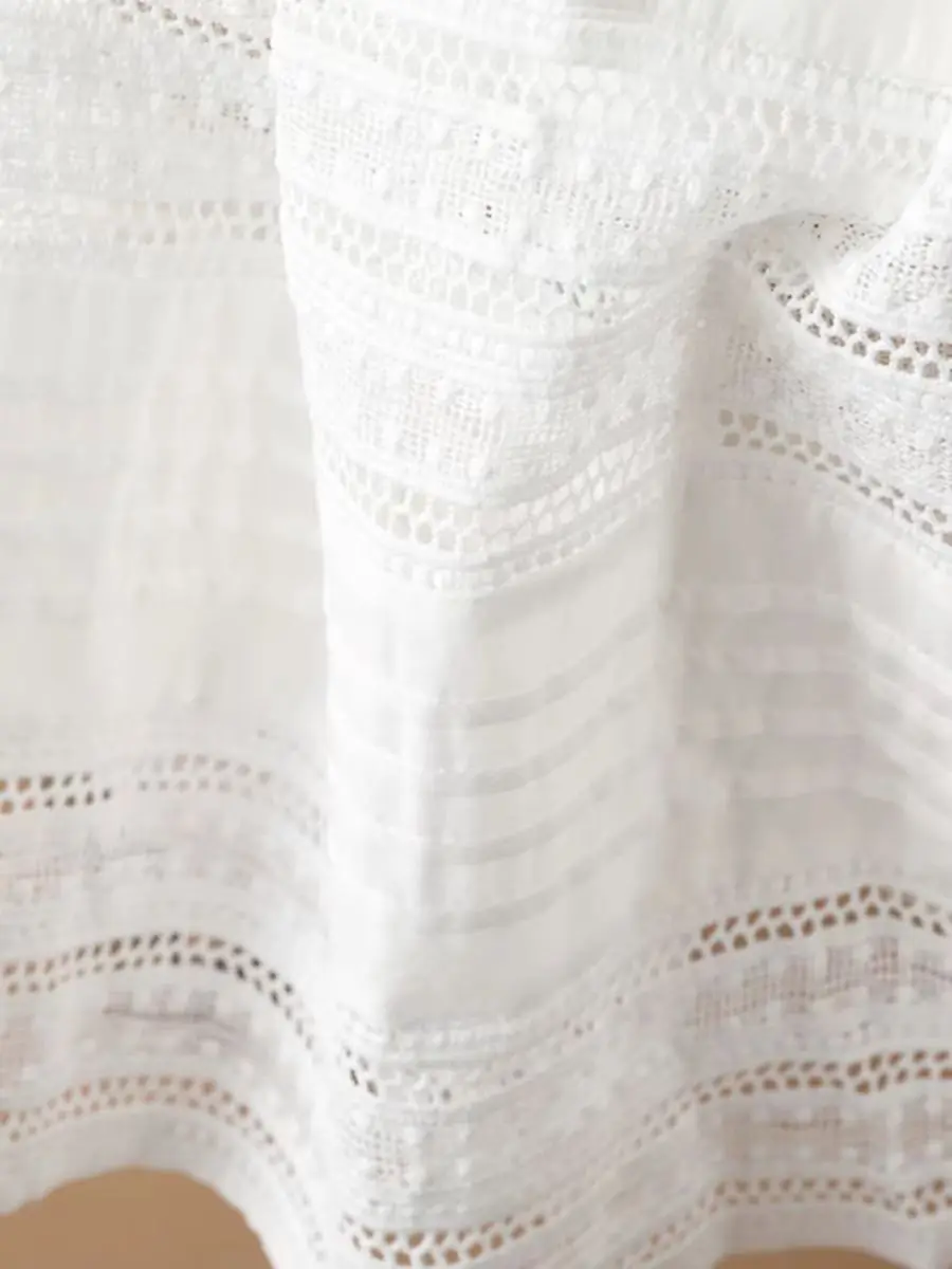 Cotton High Waist Lace French Skirt Women's 2024 Spring and Summer New Korean Style Design Sense Loose Elegant Casual Long Skirt