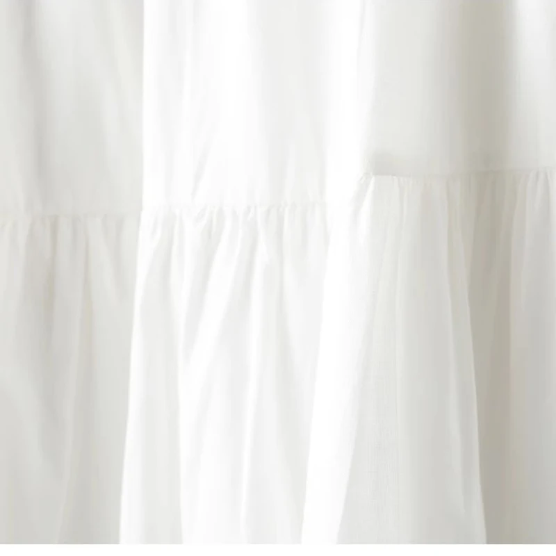 Cotton High Waist Lace French Skirt Women's 2024 Spring and Summer New Korean Style Design Sense Loose Elegant Casual Long Skirt