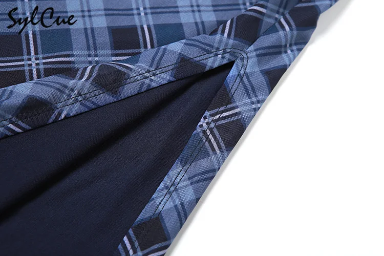 Sylcue French Style Rhomboid Classic Retro All-match Casual Fashionable Cool Self-confidence Street Women Autumn Straight Skirt