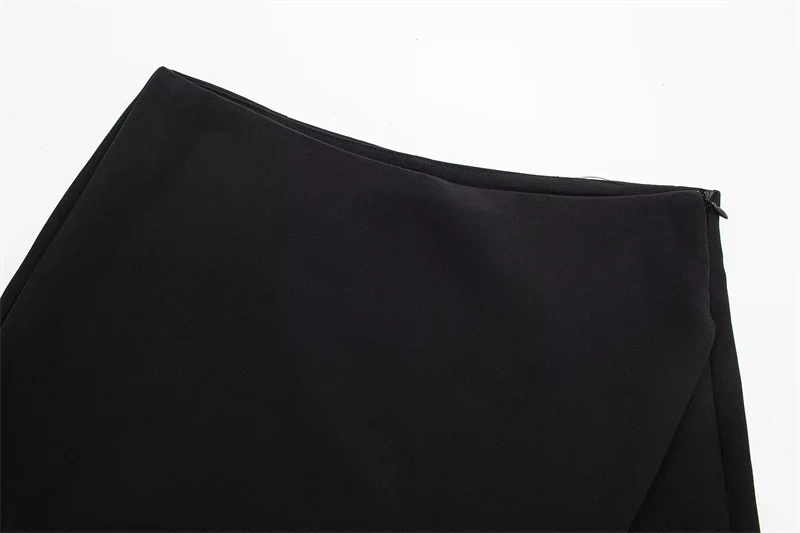 MUJER 2025 Asymmetric Skort For Women Pink Black Mini Skirt Shorts Woman Fashion High Waist Short Skirts Summer Casual Shorts