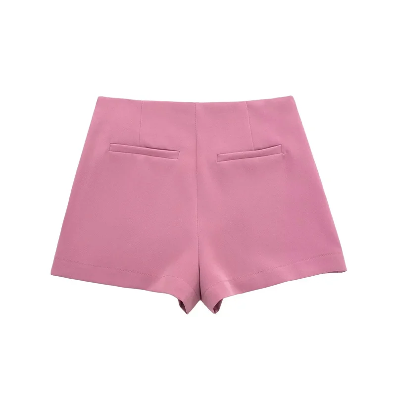 MUJER 2025 Asymmetric Skort For Women Pink Black Mini Skirt Shorts Woman Fashion High Waist Short Skirts Summer Casual Shorts