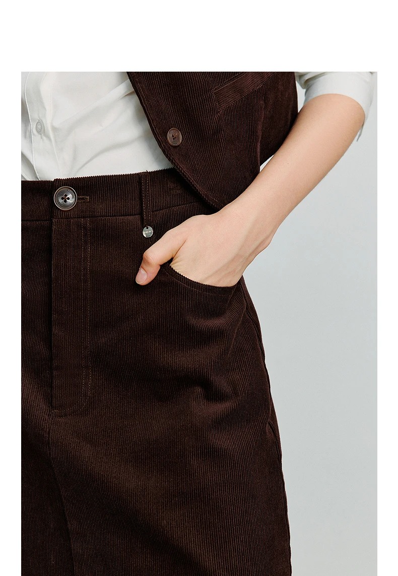 TOYOUTH Women's Midi Skirt 2026 Autumn New Retro Corduroy Elastic Waist Pure Cotton A Line Mini Skirt