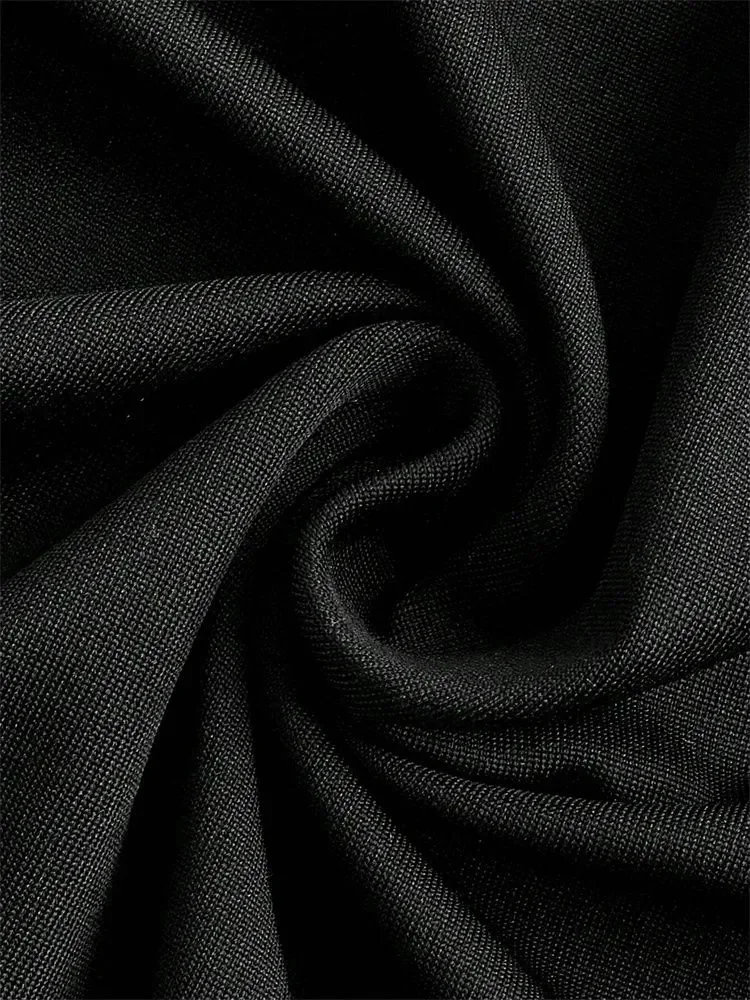 Solid Bodycon Ruched Long Skirt Women Sexy Black Elastic Elegant High Waist Mermaid Maxi Skirts Summer Streetwear 2024