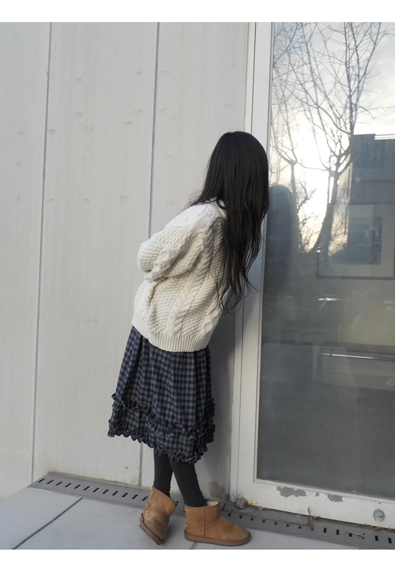 MEXZT Vintage Plaid Midi Skirt Women Japanese Harajuku Ruffles Patchwork Skirts Summer Y2K Streetwear Casual A Line Faldas New