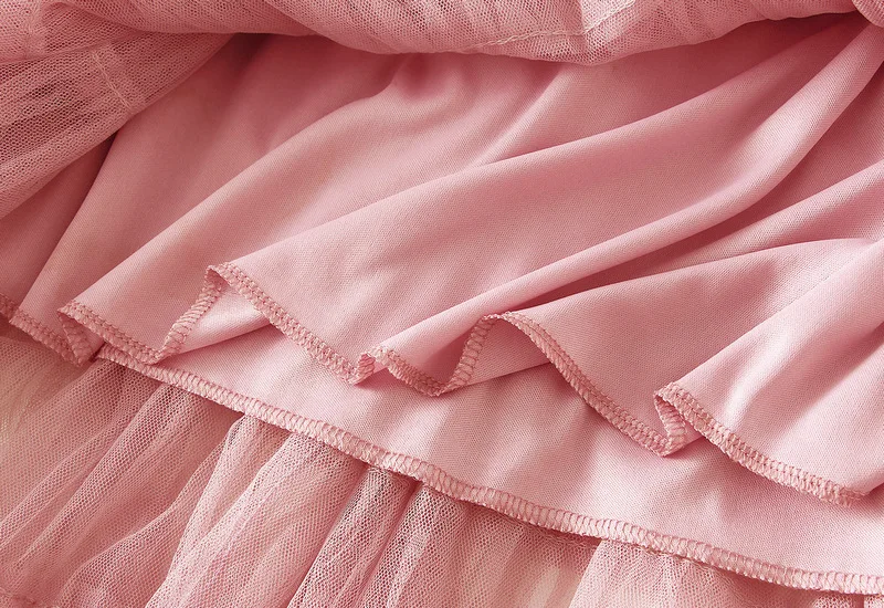 New Arrival 2025 Tulle Cake Long Skirt Women Spring Summer Ruffle Pleated A-Line Chic Skirt Ladies Sweet Black White Tutu Skirts
