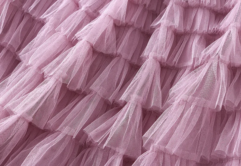 New Arrival 2025 Tulle Cake Long Skirt Women Spring Summer Ruffle Pleated A-Line Chic Skirt Ladies Sweet Black White Tutu Skirts