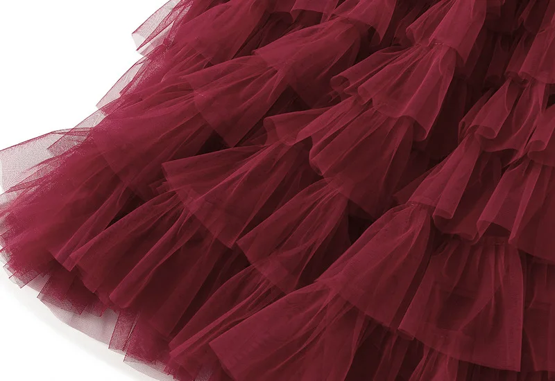 New Arrival 2025 Tulle Cake Long Skirt Women Spring Summer Ruffle Pleated A-Line Chic Skirt Ladies Sweet Black White Tutu Skirts