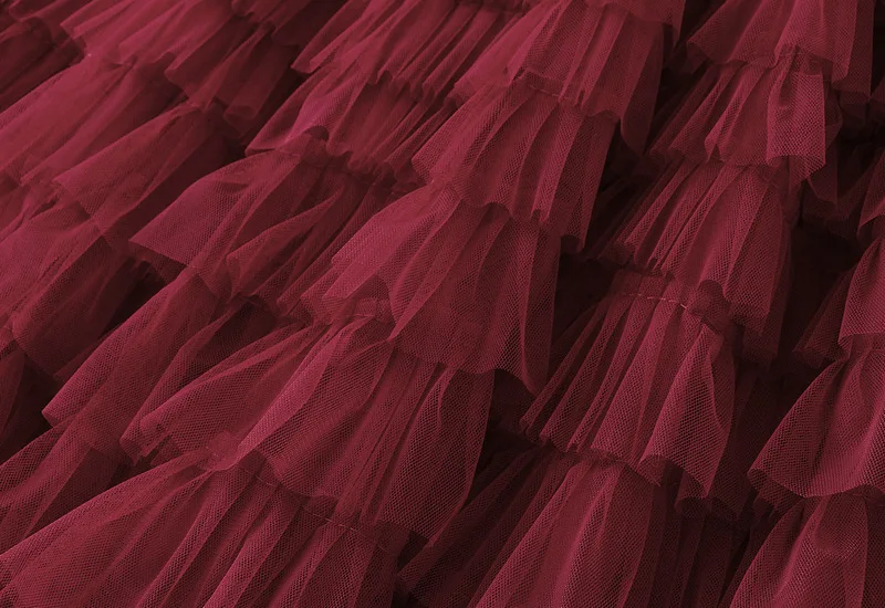 New Arrival 2025 Tulle Cake Long Skirt Women Spring Summer Ruffle Pleated A-Line Chic Skirt Ladies Sweet Black White Tutu Skirts