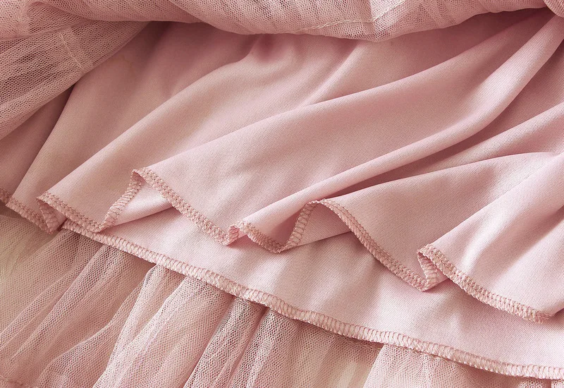 New Arrival 2025 Tulle Cake Long Skirt Women Spring Summer Ruffle Pleated A-Line Chic Skirt Ladies Sweet Black White Tutu Skirts
