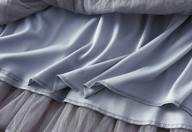New Arrival 2025 Tulle Cake Long Skirt Women Spring Summer Ruffle Pleated A-Line Chic Skirt Ladies Sweet Black White Tutu Skirts