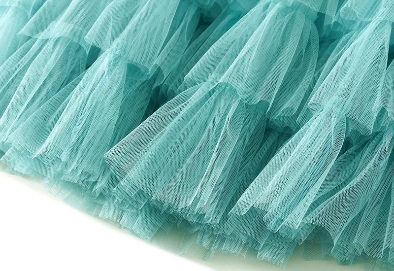 New Arrival 2025 Tulle Cake Long Skirt Women Spring Summer Ruffle Pleated A-Line Chic Skirt Ladies Sweet Black White Tutu Skirts