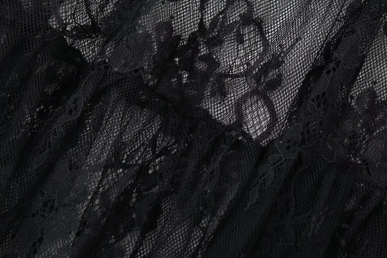 Black Lace Mesh Skirt Women's High Waist Midi Skirt Tulle Long Skirt Women's Translucent Party Women's Sexy Skirt 2024