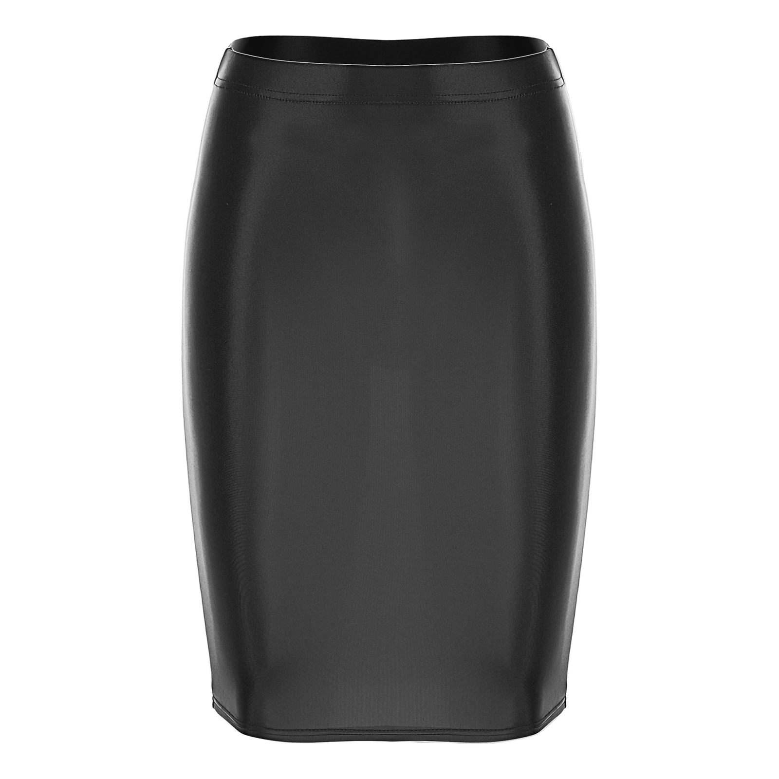 Womens Glossy Sexy Mini Skirt High Waist Pencil Bodycon Skirts Stretchy Shiny Short Dress for Club Pole Dance Party Show Costume