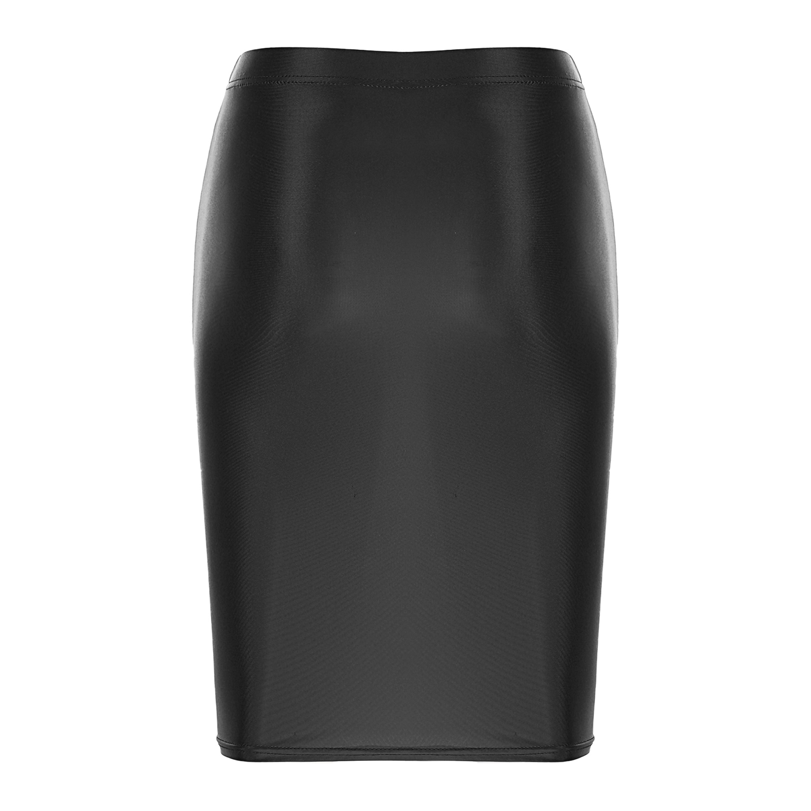Womens Glossy Sexy Mini Skirt High Waist Pencil Bodycon Skirts Stretchy Shiny Short Dress for Club Pole Dance Party Show Costume