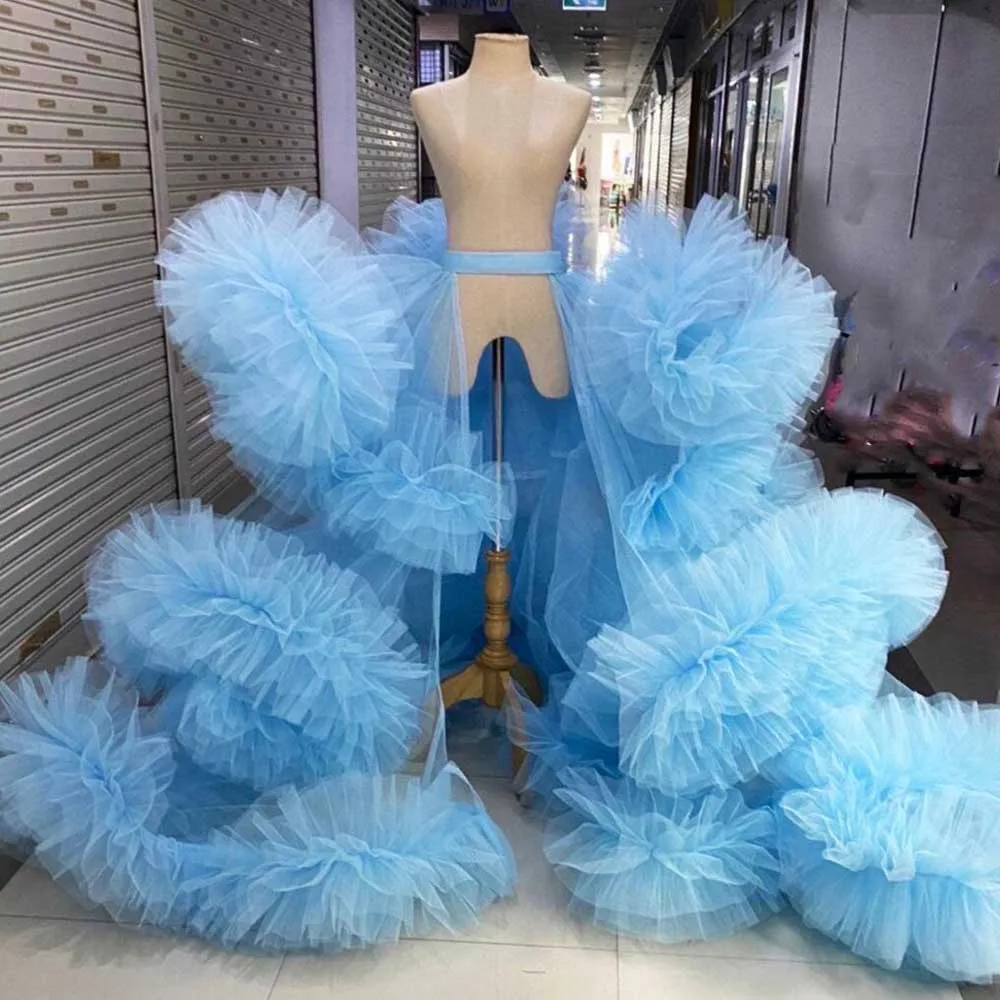 Powerful Ruffle Tulle Ball Skirt Detachable Overskirt Ball Gown Exaggerated Lush Tutu Skirts Pageant Dancer Skirt Showgirl Skirt
