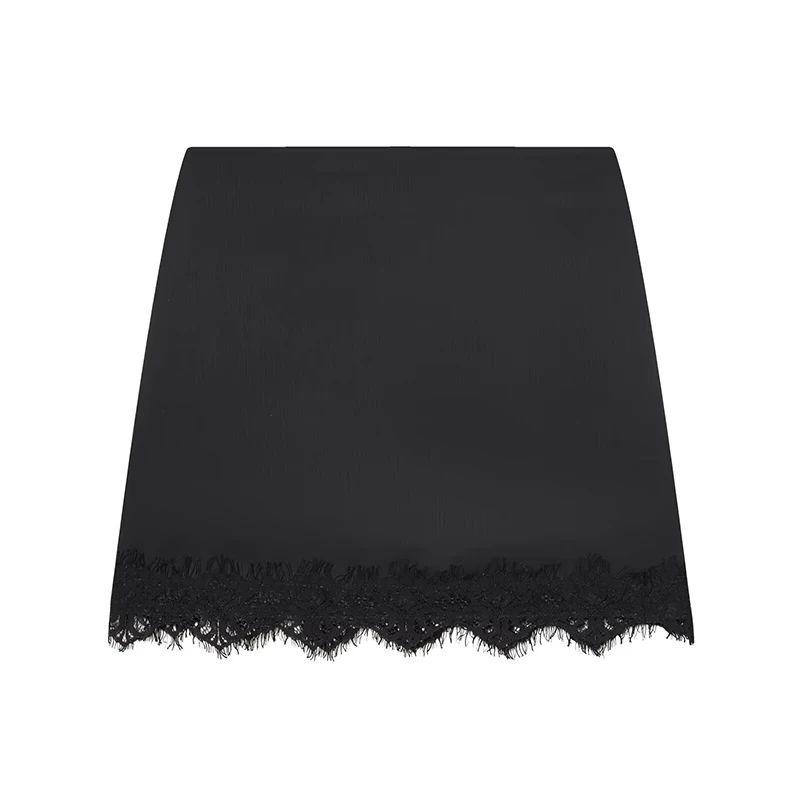 Women Mini Lace Skirt Sexy A-line Pleated High Waist Skirt for Women Spring Summer New Lace Short Skirt