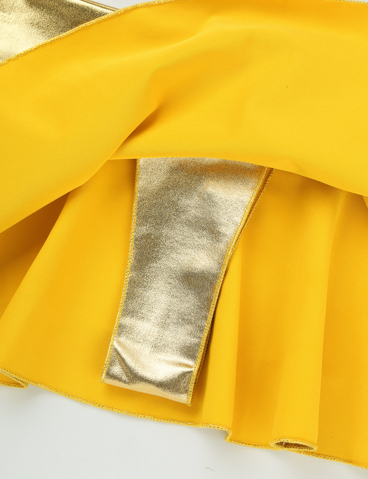 DPOIS Women Shiny Metallic Pleated Mini Skirt Adult Low Rise Elastic Skirts Ruffled Dance Costume Rave Carnival Festival Clothes