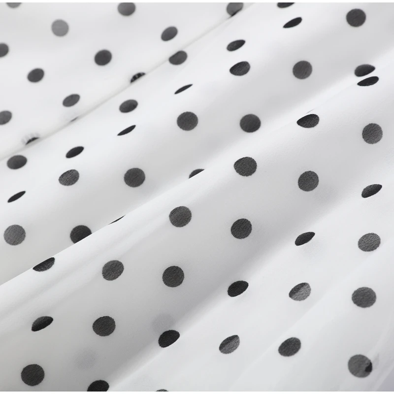 Polka Dot Women ‘s Skirt Elegant High Waist Ruched Ruffle Hem Mermaid Long Skirt Female 2026 Summer Casual Party Streetwears