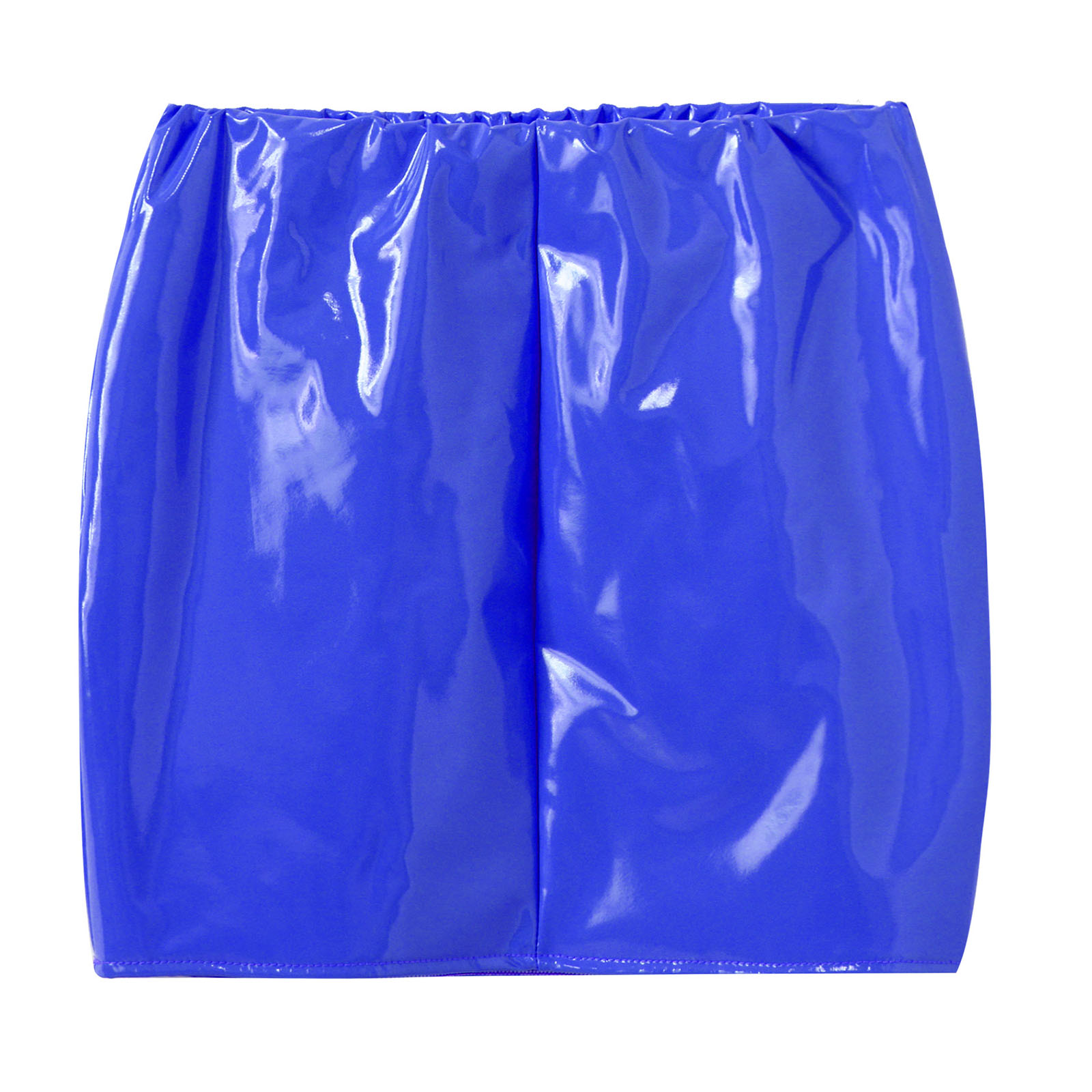 Women Pencil Skirt Wet Look Latex Skirt Patent Leather Elastic Waistband Miniskirt Solid Color Sexy Shiny Skirts Glossy Clubwear