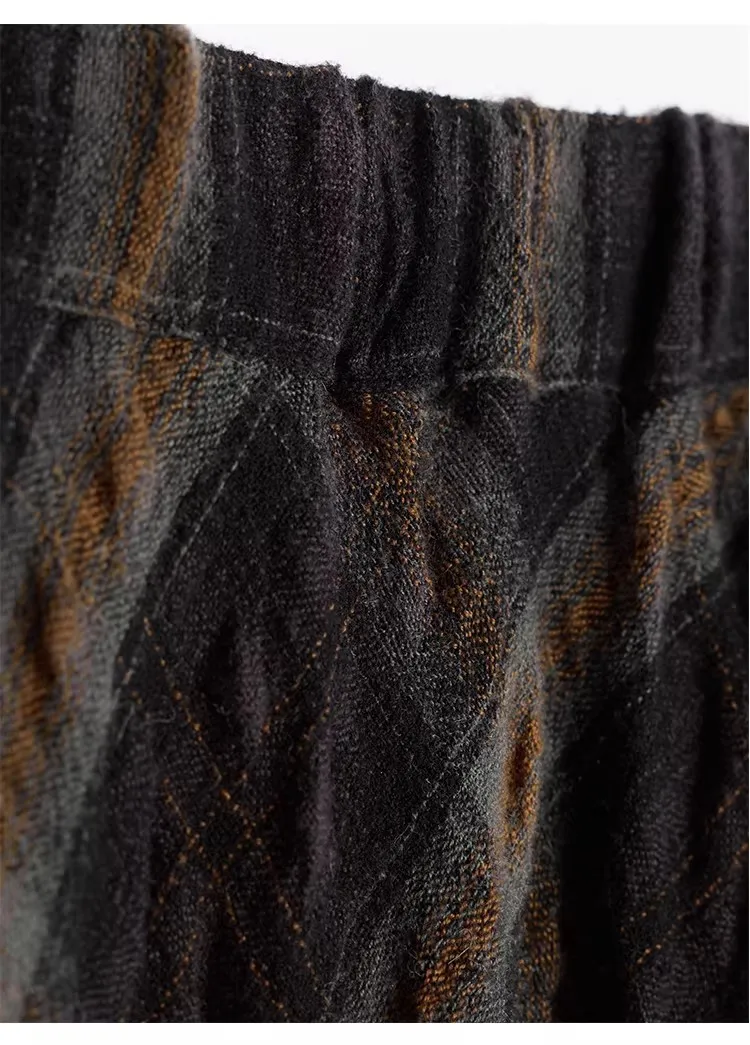 Retro British-Style Skirt~ Wool Plaid Bud Skirt, Versatile Skirt for Autumn and Winter, 2026 Autumn and Winter New Style