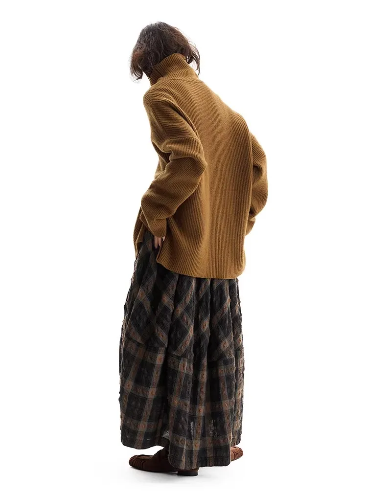 Retro British-Style Skirt~ Wool Plaid Bud Skirt, Versatile Skirt for Autumn and Winter, 2026 Autumn and Winter New Style