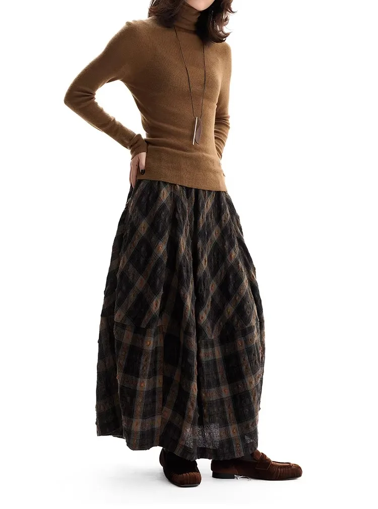 Retro British-Style Skirt~ Wool Plaid Bud Skirt, Versatile Skirt for Autumn and Winter, 2026 Autumn and Winter New Style