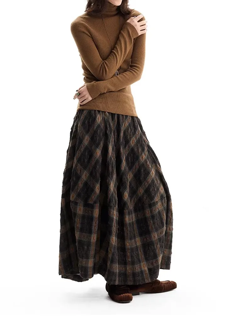 Retro British-Style Skirt~ Wool Plaid Bud Skirt, Versatile Skirt for Autumn and Winter, 2026 Autumn and Winter New Style