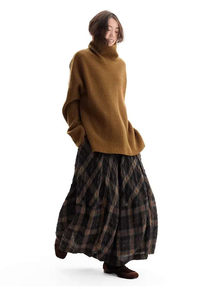 Retro British-Style Skirt~ Wool Plaid Bud Skirt, Versatile Skirt for Autumn and Winter, 2026 Autumn and Winter New Style