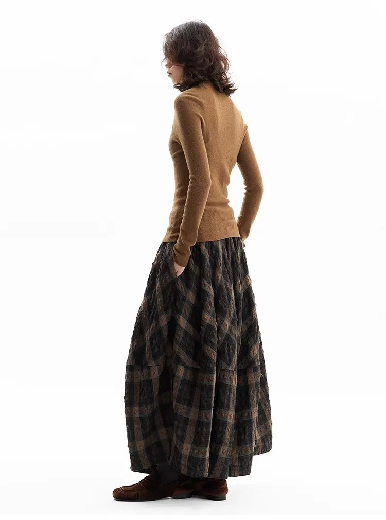 Retro British-Style Skirt~ Wool Plaid Bud Skirt, Versatile Skirt for Autumn and Winter, 2026 Autumn and Winter New Style