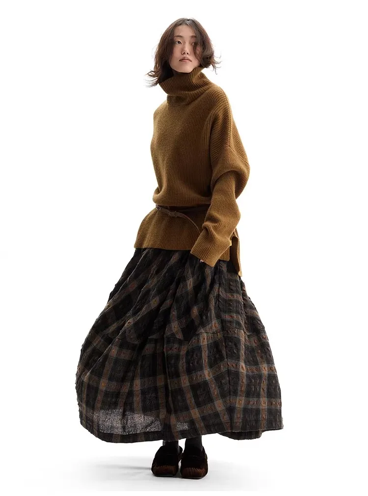 Retro British-Style Skirt~ Wool Plaid Bud Skirt, Versatile Skirt for Autumn and Winter, 2026 Autumn and Winter New Style