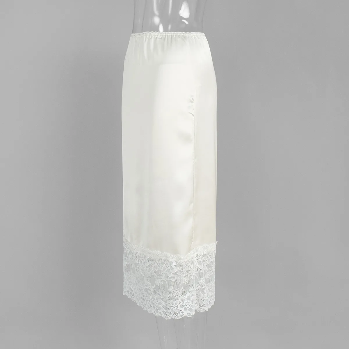 Tossy White Casual Lace Long Skirt For Women Slim High Waist Patchwork Elegant Commute Clothes Summer 2025 Female Maxi Skirt New