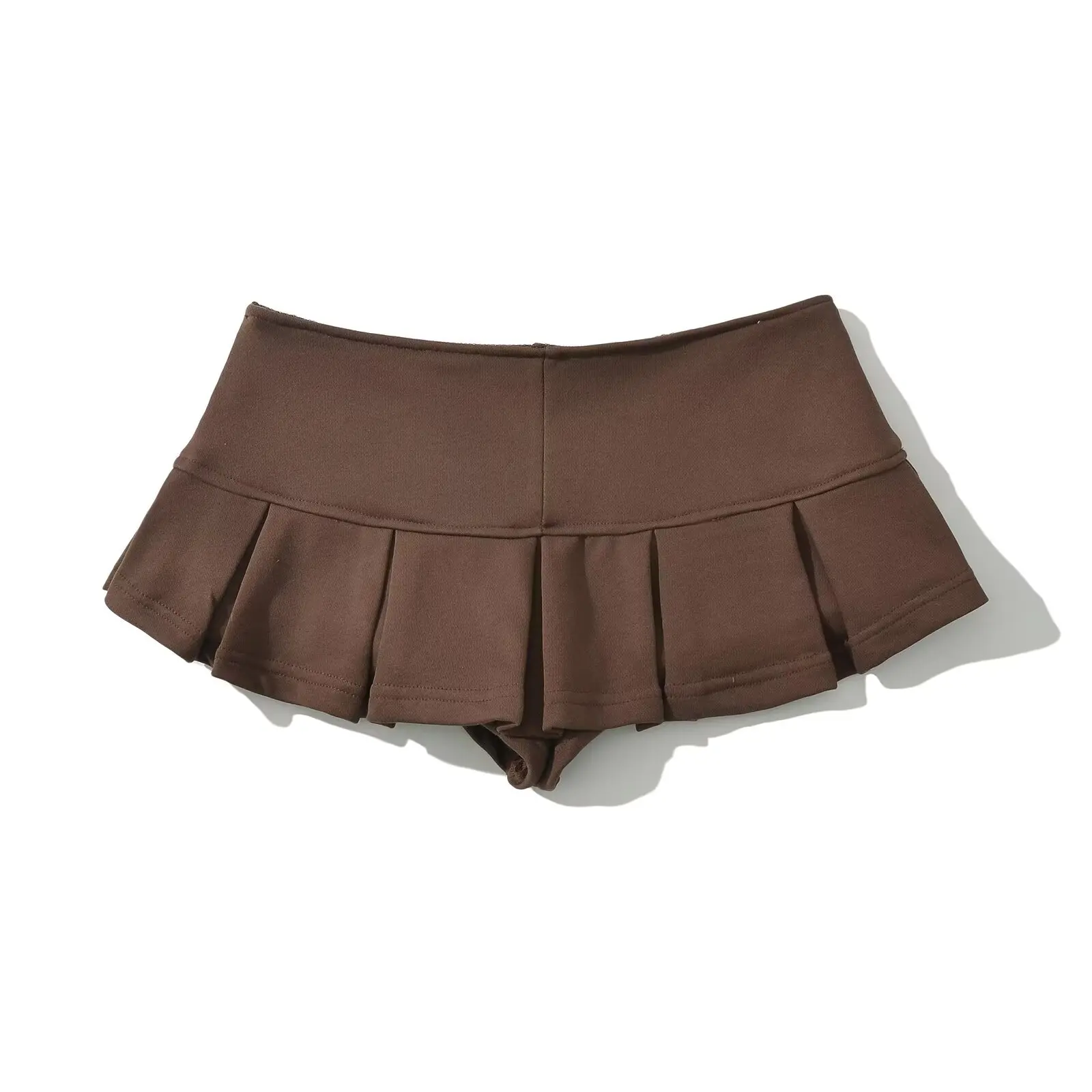 YENKYE Y2K Girls Sexy Low Waist Pleated Mini Skirt Women Side Zipper Summer Short Skater Skirts