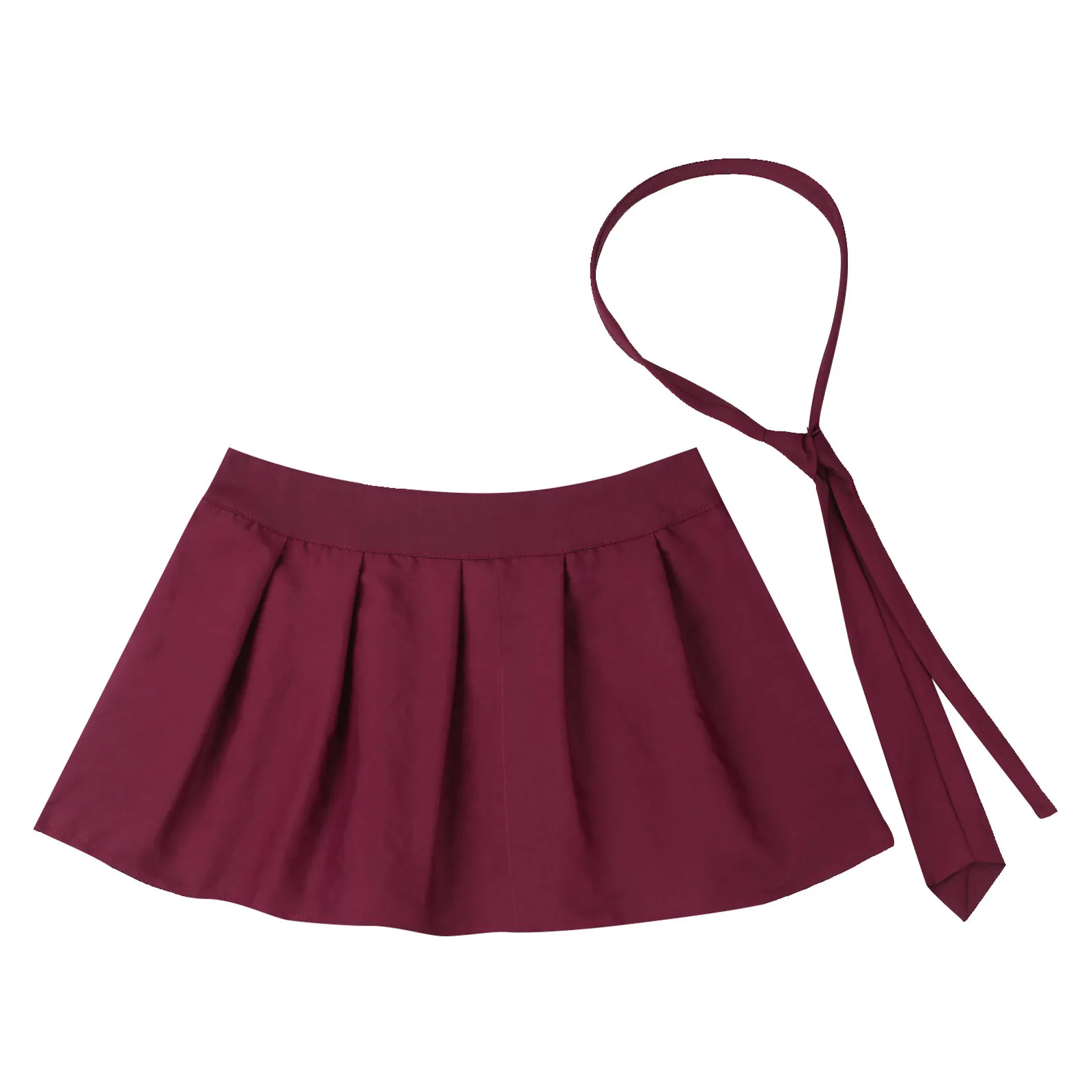 Womens Adult Japanese Schoolgirls Uniform Mini Skirts Cosplay Costume Y2K Clothes Outfit Kawaii Plaid Pleated Skirt with Necktie
