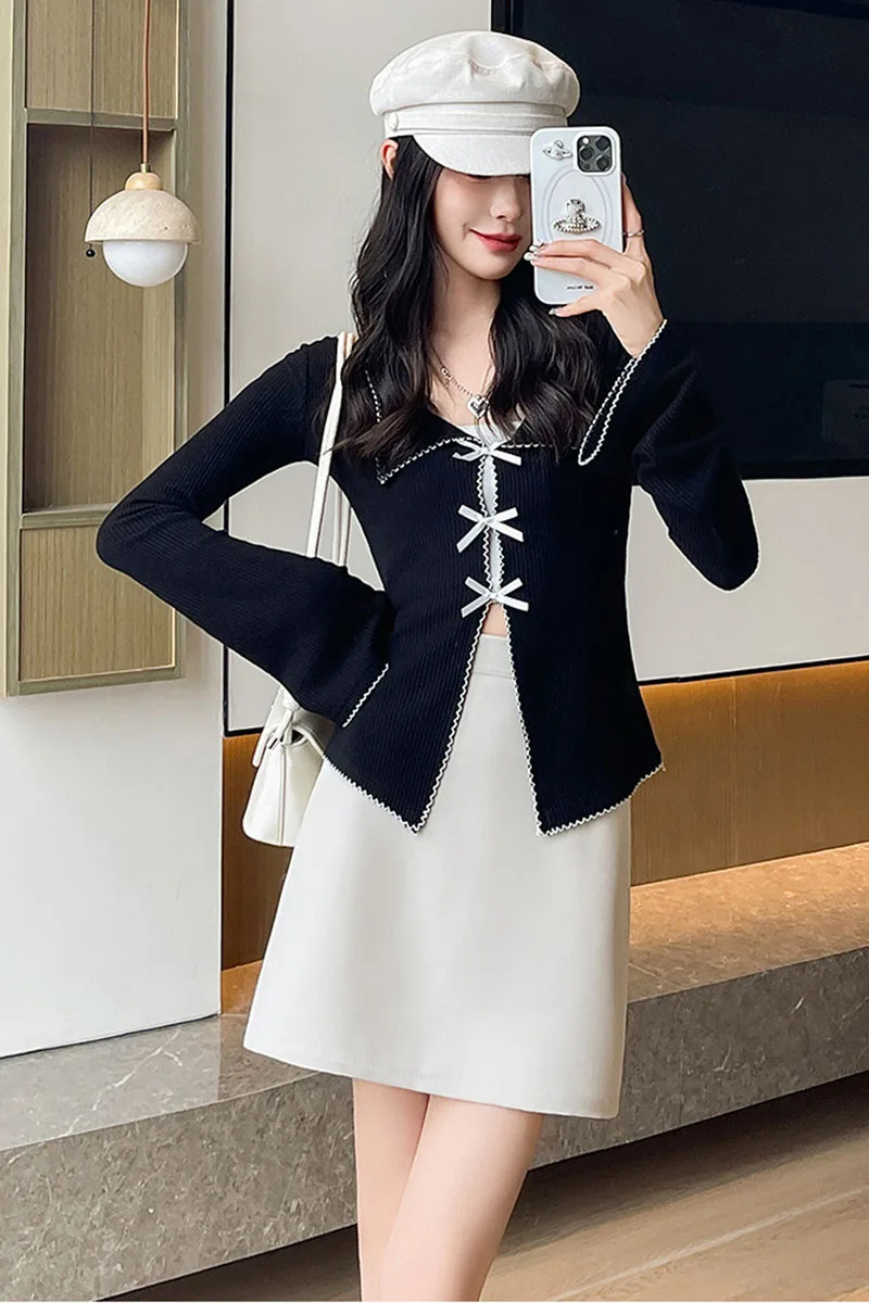 Korean Fashion Office Ladies Pencil Skirts Streetwear High Waist Zip Mini Skirt Woman Autumn New Solid All-Match Bodycon Skirt