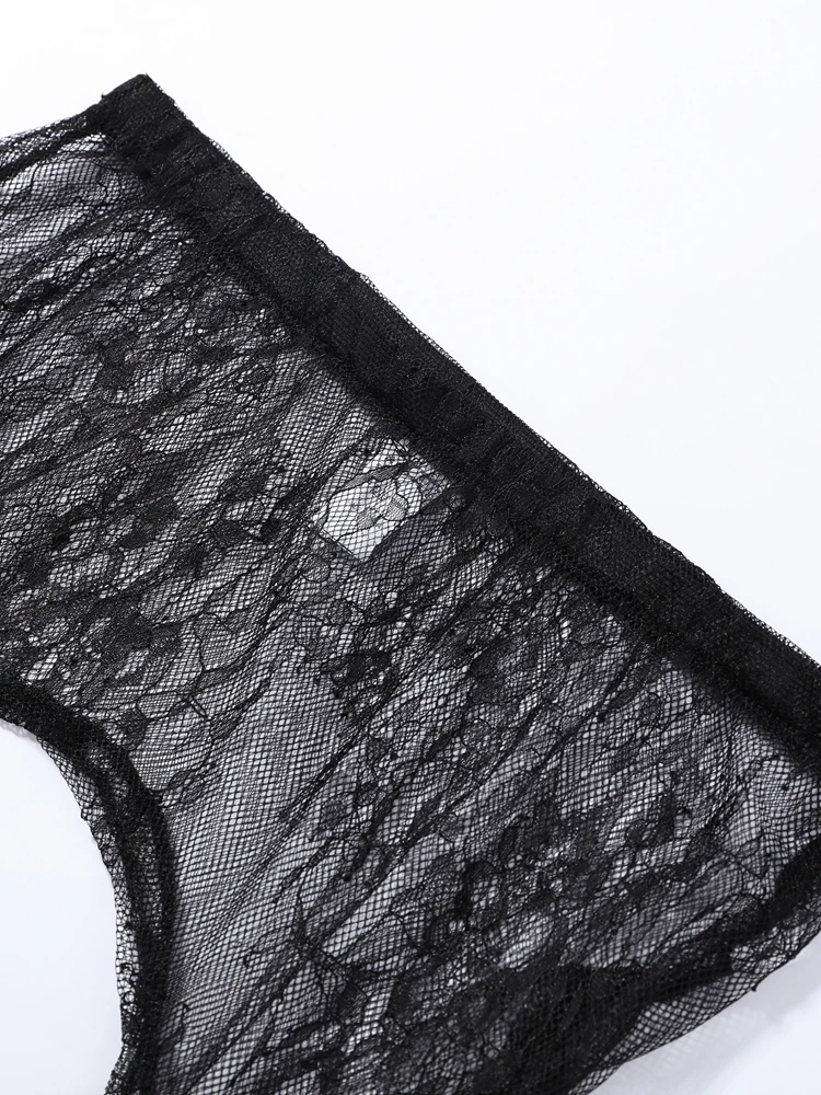 High Waist Lace Trim Butt Flap Women Sexy Skirt Extender Sheer Hollow Out Floral Layering Bottom With Waistband Ladies Partywear