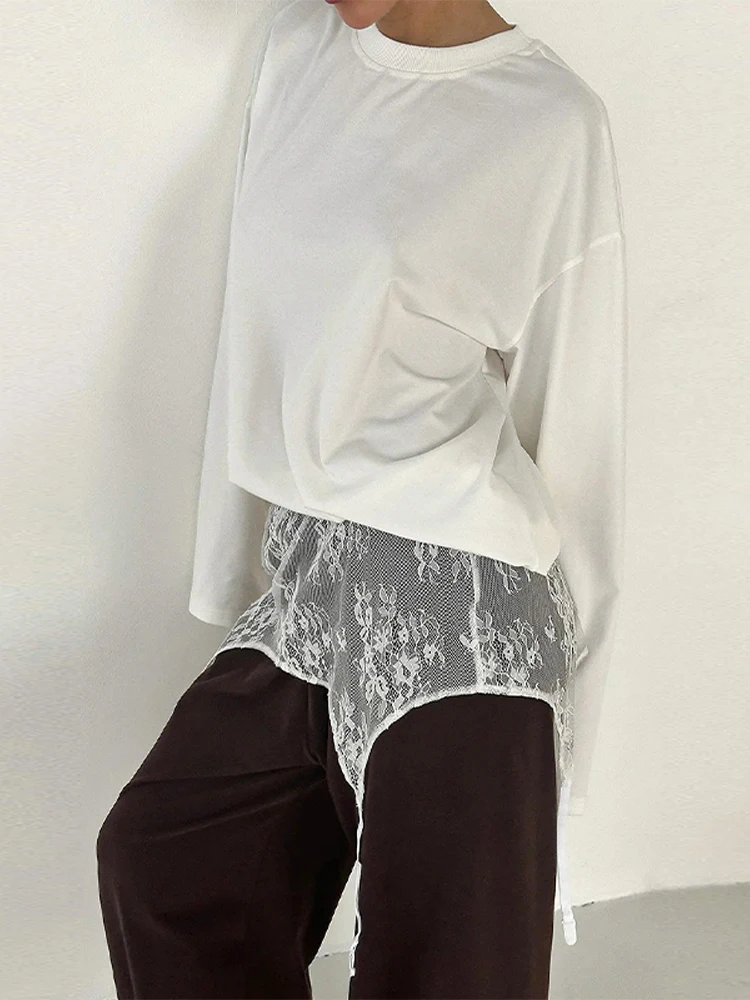 High Waist Lace Trim Butt Flap Women Sexy Skirt Extender Sheer Hollow Out Floral Layering Bottom With Waistband Ladies Partywear