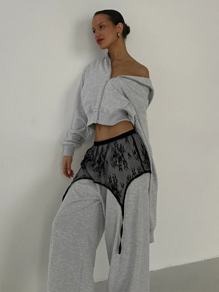 High Waist Lace Trim Butt Flap Women Sexy Skirt Extender Sheer Hollow Out Floral Layering Bottom With Waistband Ladies Partywear