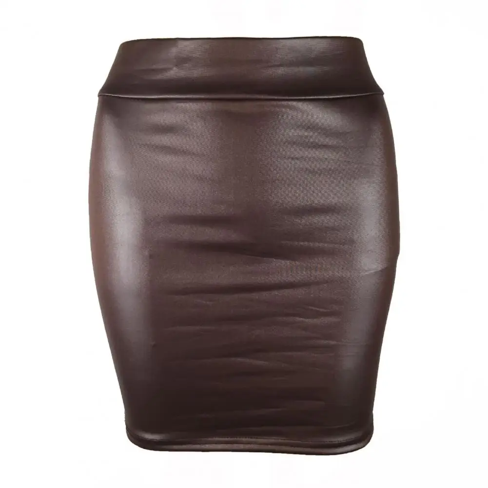 Summer Bodycon Pu Mini Skirt Women Faux Leather Solid Black Package Hip Regular Waist Office Lady Skirts Sexy Faldas mujer moda