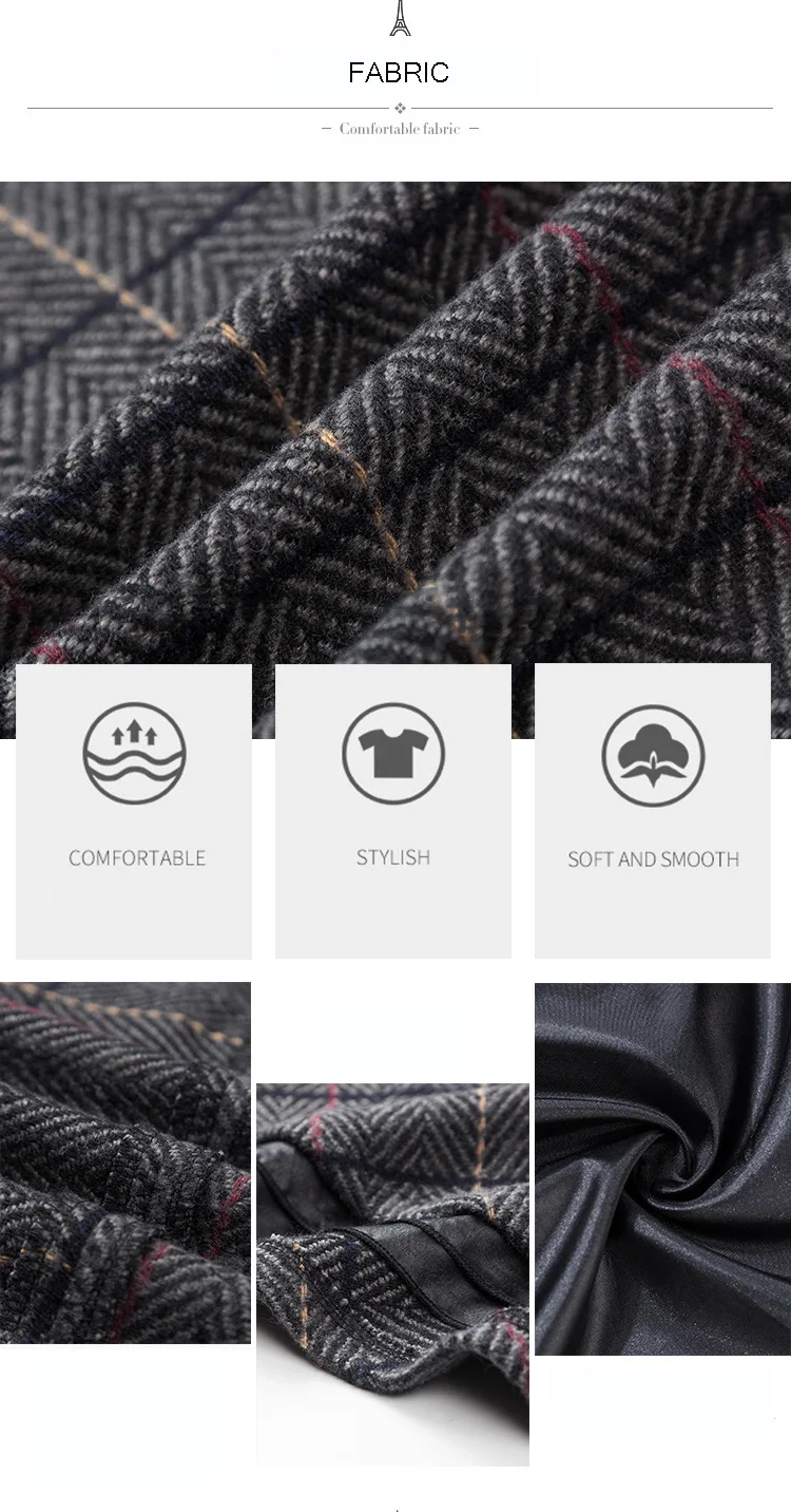New Women Thick Woolen Skirt Autumn Winter Fashion Elastic High Waist A-Line Long Plaid Skirt Elegant Easy Match Wool Skirt