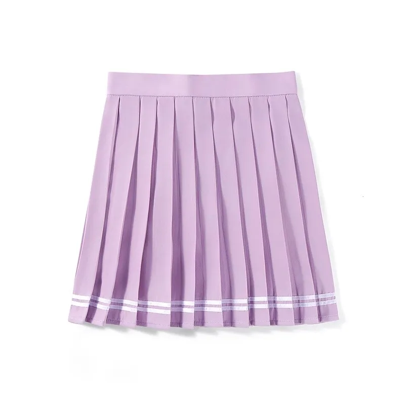 New Summer Women Girls Stripe Skirt 2025 High Waist Student Black Pleated Skirts Women Cute Sweet Girls Dance Mini Skirt XS-3XL