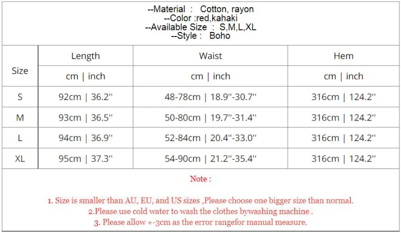 Happie Queens Women Red Floral Print Beach Bohemian Skirt High Elastic Waist Rayon Cotton Boho Maxi Skirts Femme