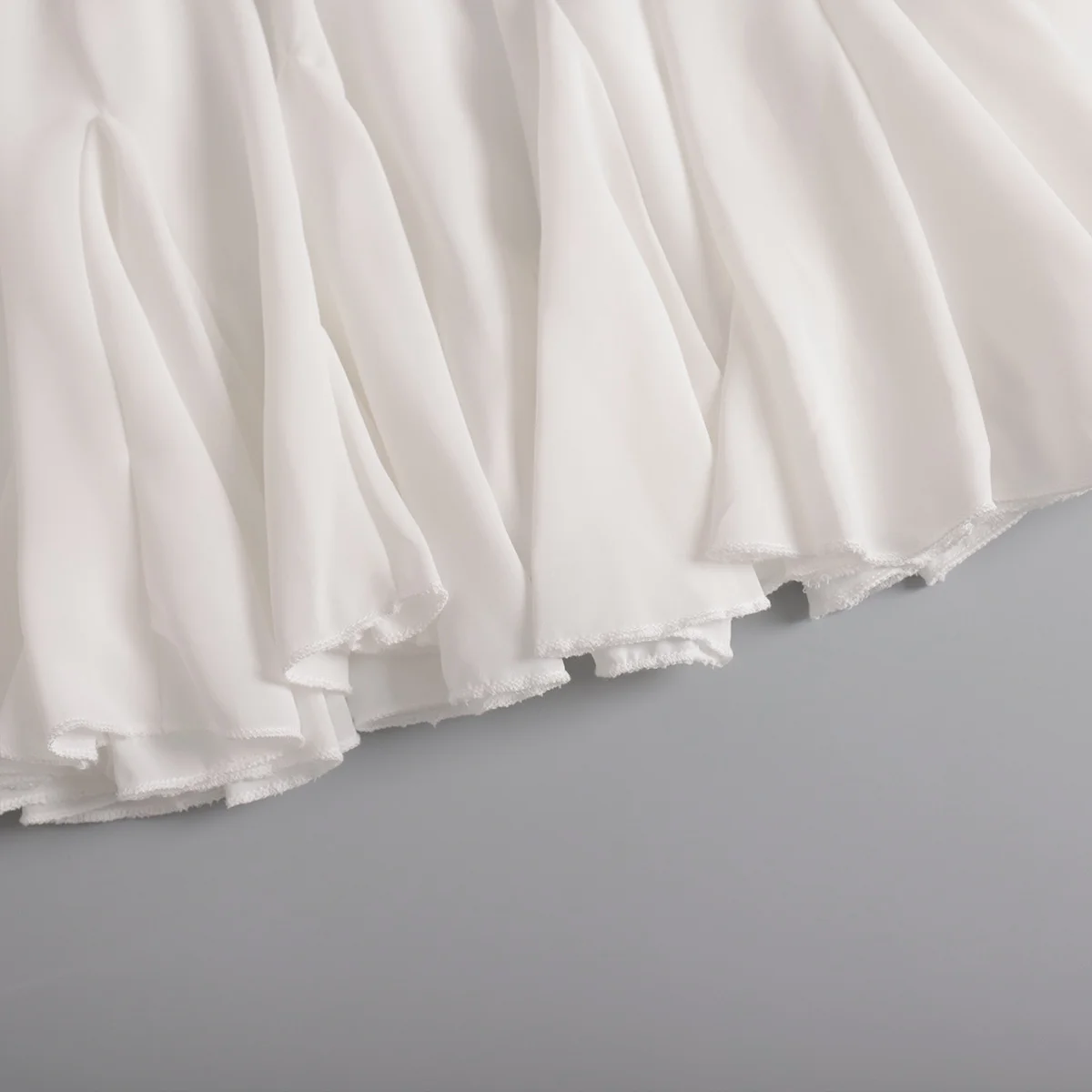 Summer White Ruffle Mini Skirt High Waist Korean Sexy Cute Ruffle Vintage Tennis Skirt Elastic Waist Tutu Short Skirts for Women