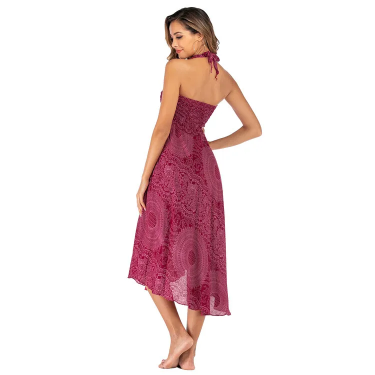 Bohemian Fashion Skirts Roupas Saia New Sexy Woman Long Jupe Boho Flowers Elastic Waist Women Skirt Faldas Bottom Women Clothes