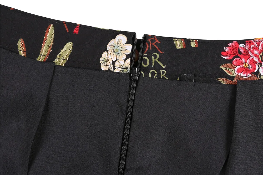 Cotton Y2K Summer Mini Skirts Women Harajuku Pencil Beach Streetwear Vintage Black Floral Print Short A Line Skirt Falda Corta