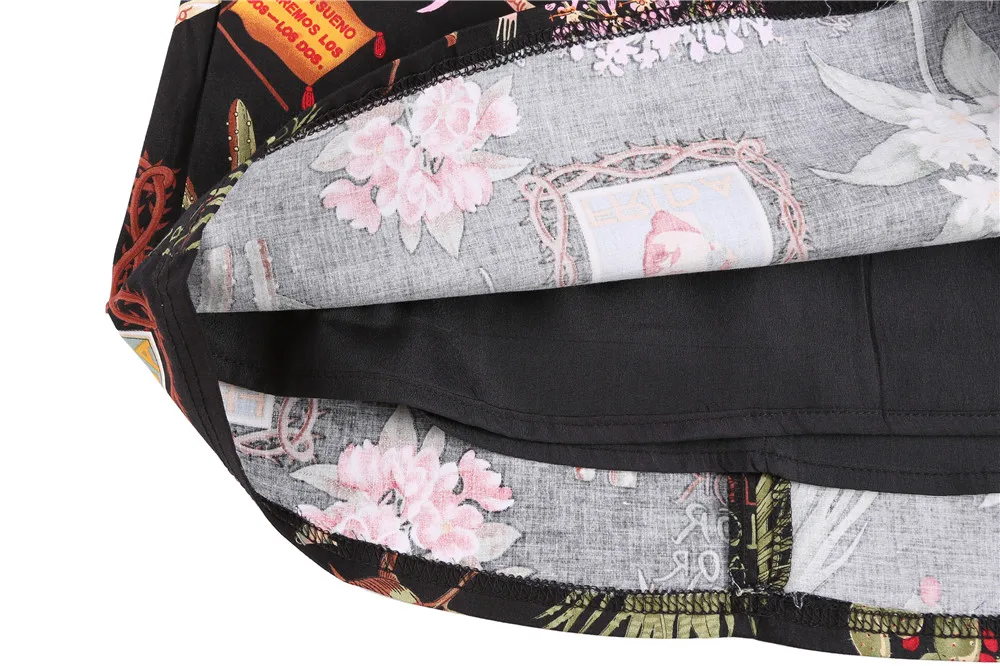 Cotton Y2K Summer Mini Skirts Women Harajuku Pencil Beach Streetwear Vintage Black Floral Print Short A Line Skirt Falda Corta