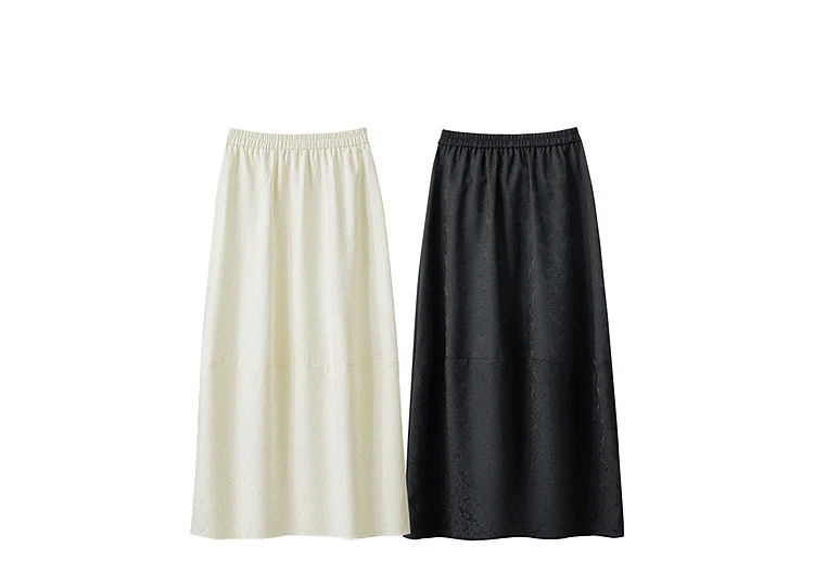 AMII 2026 New Arrival Autumn Quiet Luxury Style Women Skirts Elastic Waistband Loose Elegant Solid Lantern Dress 12523032