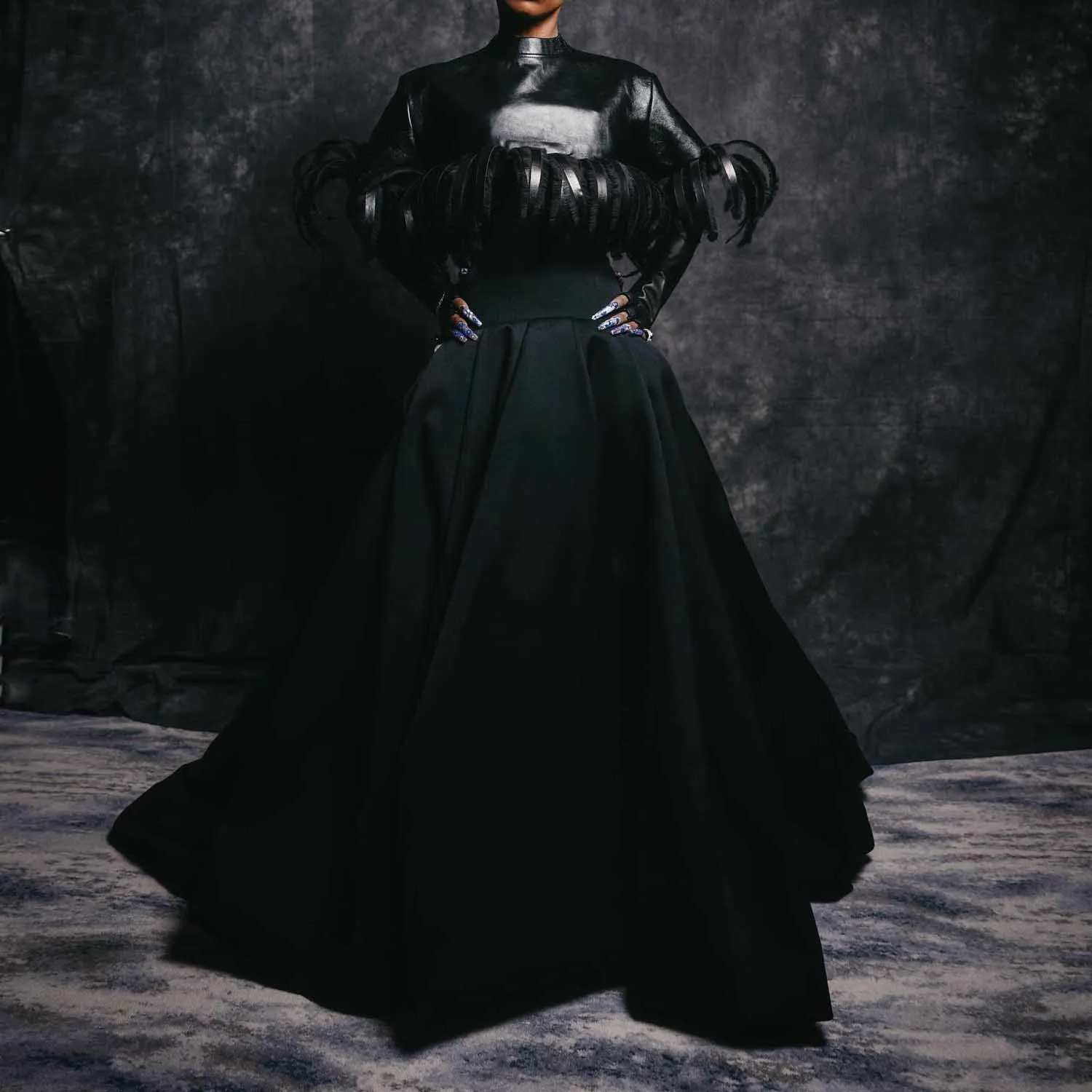 New Arrival Black Taffeta Skirt High Waist Ruffles Ball Skirt with Pockets Women Long Evening Party Skirts Formal Gown Custom