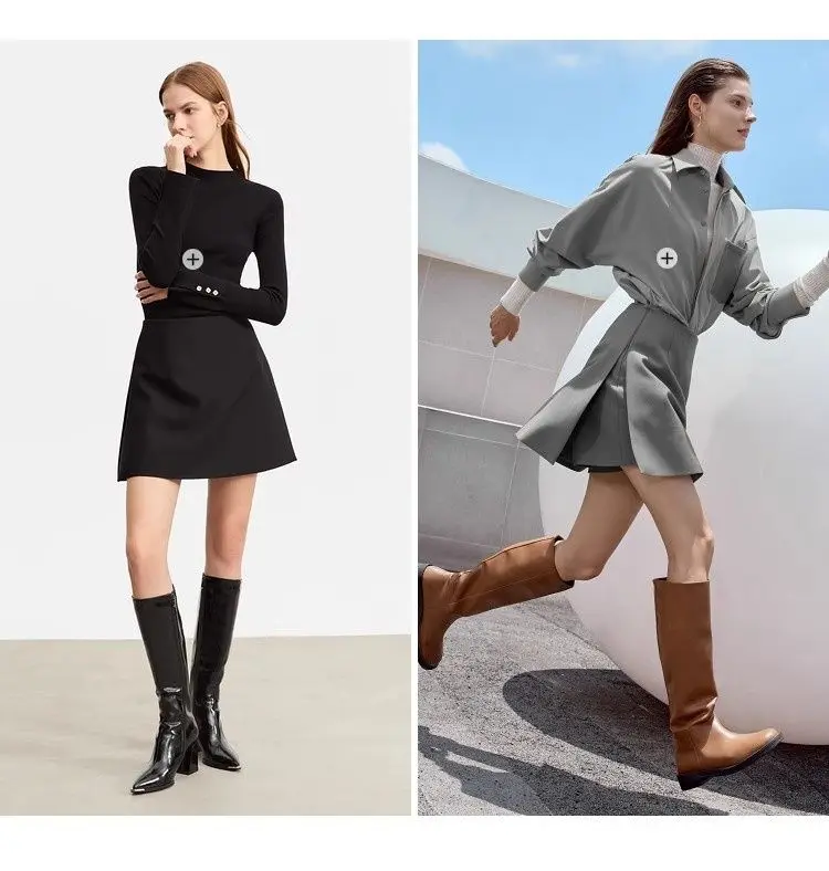 Casual short skirt women's high-waisted trouser spring and summer new commuter slim straight suit A-shaped trouser skirt